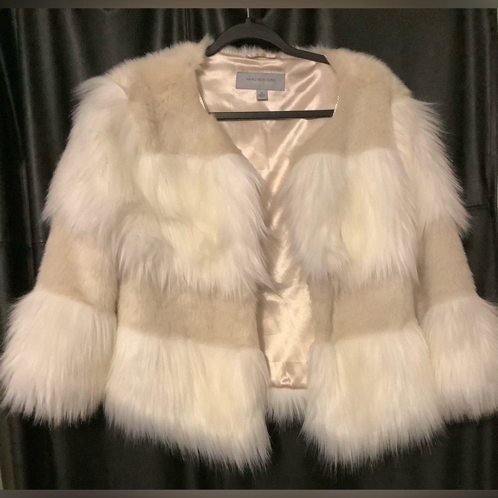 Marc New York Faux Fur Crop Jacket Size M